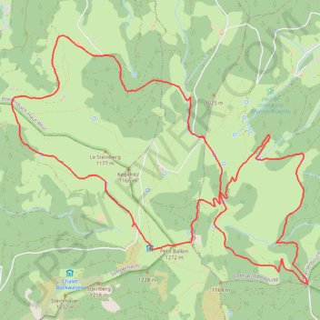 Autour du Petit-Ballon GPS track, route, trail