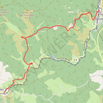 Stevenson - Labastide Puylaurent - Chasseradès GPS track, route, trail