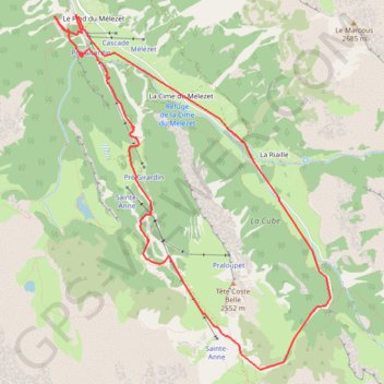 Le lac Sainte Anne GPS track, route, trail