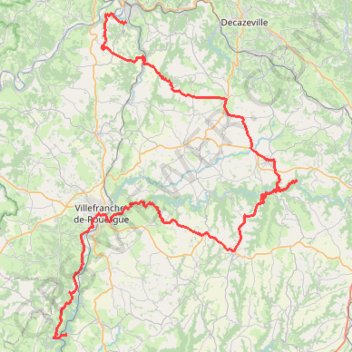 Circuit des 10 plus beaux villages de l'Aveyron - Najac - Capdenac GPS track, route, trail