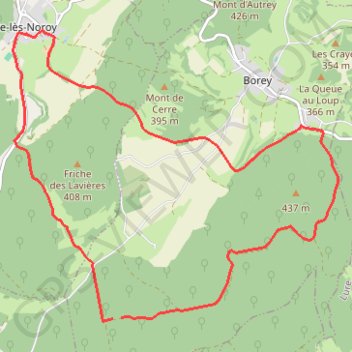 Cerre-lès-noroy - Les chandelles GPS track, route, trail