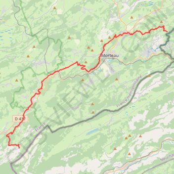 Grande Traversée du Jura (GTJ) - Saut du Doubs - Les Alliés GPS track, route, trail