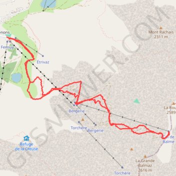 Combe de Balme (Aravis) GPS track, route, trail