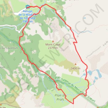 Les 5 Lacs de Prals GPS track, route, trail