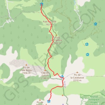Tour Cagire-Burat etape 4 GPS track, route, trail