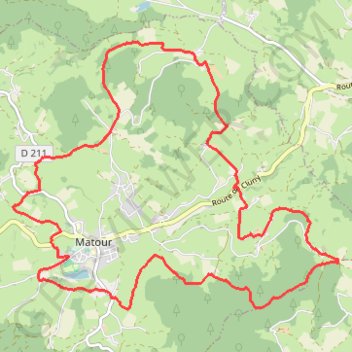 Circuit des hameaux typiques - Matour GPS track, route, trail