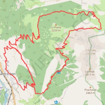 Col de Moussière en Boucle GPS track, route, trail