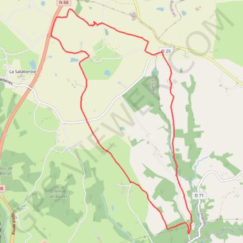 Le Garric - Sentier de Pouzounac GPS track, route, trail