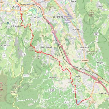 Sur les Pas des Huguenots - Les Marches - Chambéry GPS track, route, trail