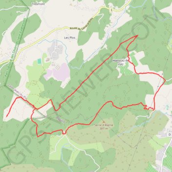 Autour du hameau de Valz GPS track, route, trail