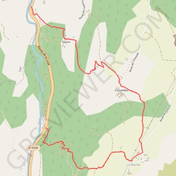 Tour de Maladras par la Roche et les Sayons GPS track, route, trail