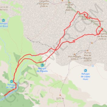 Les 3 pics de Borau desde La Cleta GPS track, route, trail