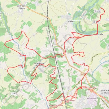 Marsac Asniere/Nouere 50 kms GPS track, route, trail