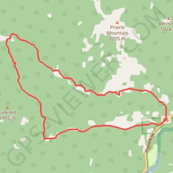 Powderface Creek - Prairie Creek GPS track, route, trail