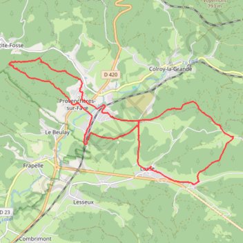 Beauchimont Provenchères GPS track, route, trail
