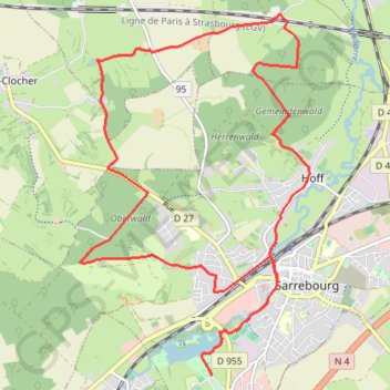 Circuit de la Vallée de la Sarre - Sarrebourg GPS track, route, trail