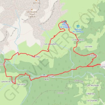 Mayères par Pierre fendue GPS track, route, trail