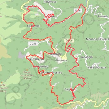 Corse J5 boucle Piedicroce GPS track, route, trail