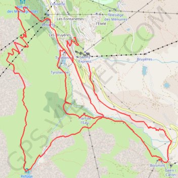 Tracé actuel: 03 AOU 2013 15:52 GPS track, route, trail