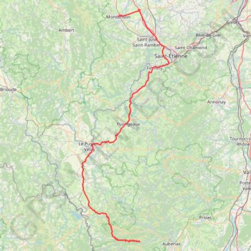 Montbrison à La Souche GPS track, route, trail