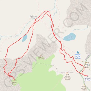 Aiguille Noire GPS track, route, trail