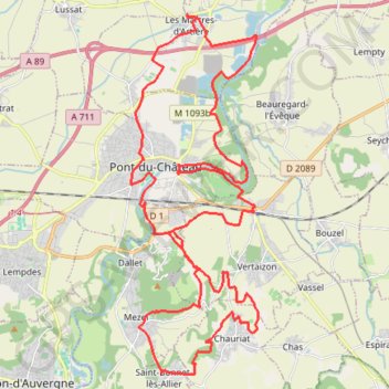La Tonytruante - Pont-du-Château GPS track, route, trail