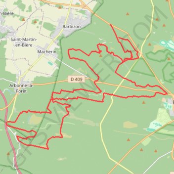Gorges de Fontainebleau nord GPS track, route, trail