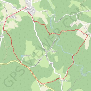 Bois et moulins - Lafage-sur-Sombre - Pays d'Égletons GPS track, route, trail