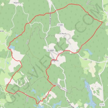 Le grand tour de Sédières - Clergoux - Pays de Tulle GPS track, route, trail