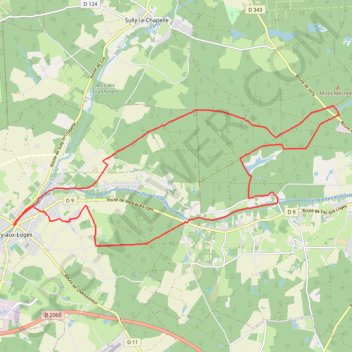 Fay aux Loges (45) Canal & forêt d'Orléans GPS track, route, trail