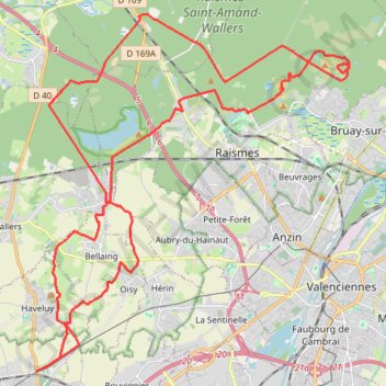 Denain - Raismes - Saint-Amand GPS track, route, trail