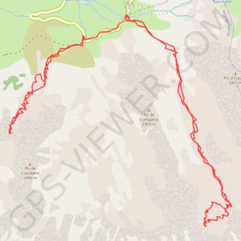 Couloir N de Caoubère et Agalops GPS track, route, trail