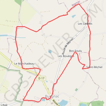 RANDO Burgnac GPS track, route, trail