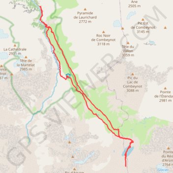 Lac d'Arsine GPS track, route, trail