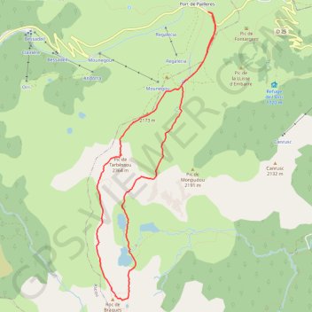 Pic du Tarbesou en boucle GPS track, route, trail