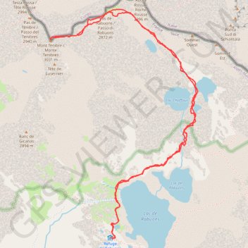 Mont Ténibre GPS track, route, trail