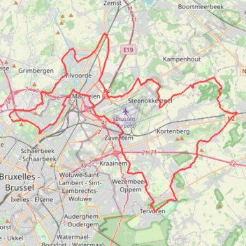 Atomium - Tervuren (No roadworks) GPS track, route, trail