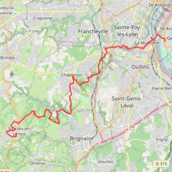 La Saintésprint GPS track, route, trail