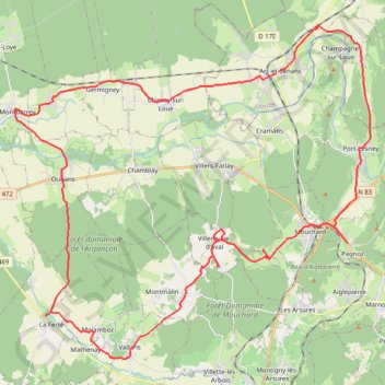 Arc et Senans - Vadans GPS track, route, trail