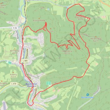 Autour du Drachenfels GPS track, route, trail