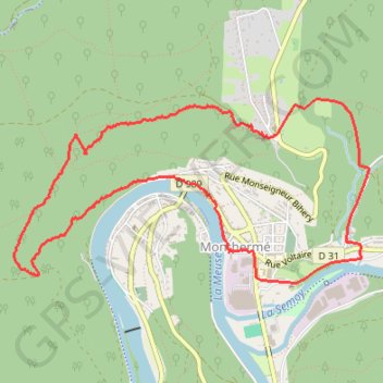 Crepes de la Meuse à Monthermé GPS track, route, trail
