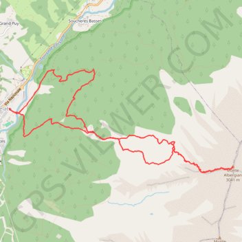 Le Mont Albergian GPS track, route, trail