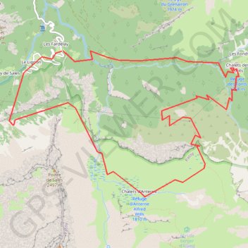 Vallée du Giffre, Les Fardelay, les refuges Wills et des Fonds GPS track, route, trail