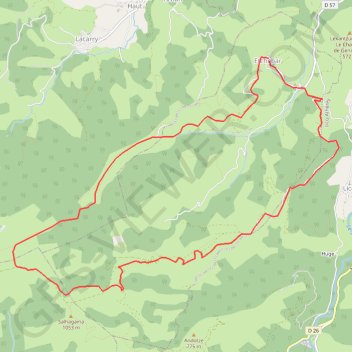 Pic de Salhagagne depuis Etchebar GPS track, route, trail