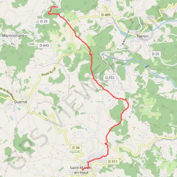 Autour de Saint Martin en Haut GPS track, route, trail