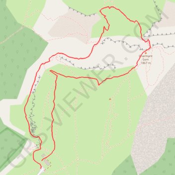 Charmant Som en boucle depuis les Chalets (Chartreuse) GPS track, route, trail