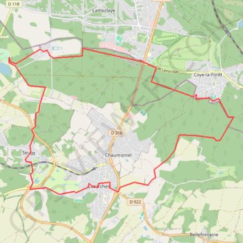Abbaye de Royaumont GPS track, route, trail