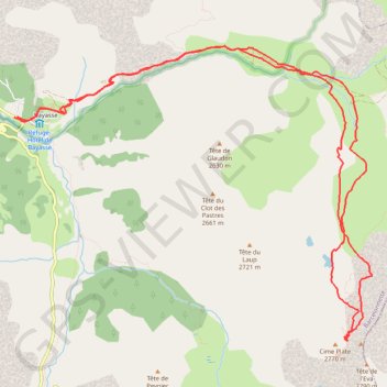 Col de Cime Plate GPS track, route, trail