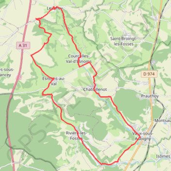 De la Coulange au Badin - Vaux-sous-Aubigny GPS track, route, trail