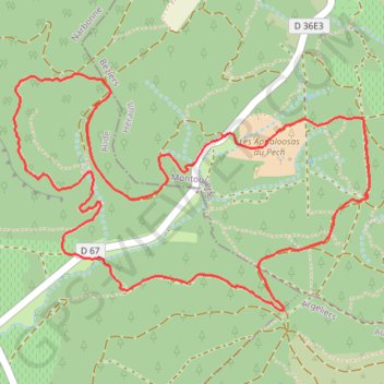 Le Pech de Bize - Montouliers Agel GPS track, route, trail